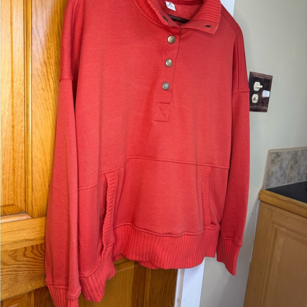 Women’s Anrabess Red Pullover Shirt - Picture 2 of 6
